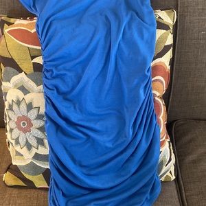 Blue cotton bodycon style dress